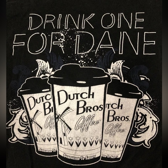 Dutch Bros VINTAGE Black + White “Drink One For Dane” SMALL + MEDIUM RARE DB - Picture 5 of 5